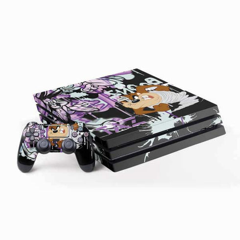 Looney Tunes Splatter Paint Tasmanian Devil PlayStation PS4 Skins